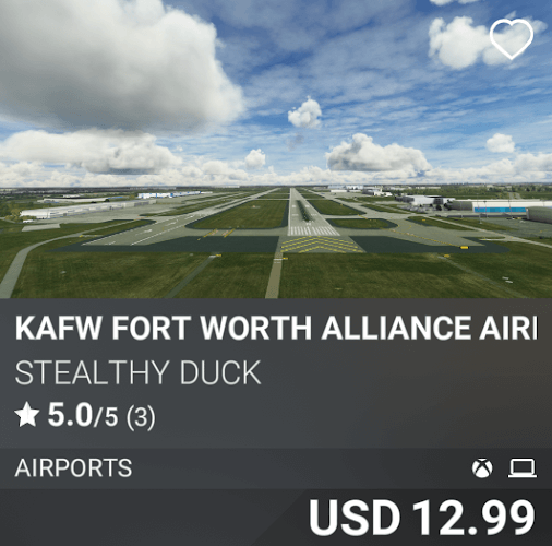 KAFW Fort Worth Alliance Airport by Stealthy Duck. USD 12.99