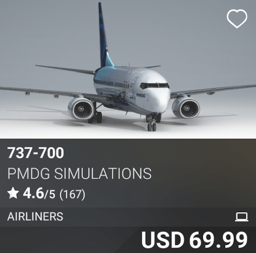 737-700 by PMDG Simulations. USD 69.99