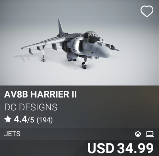 AV8B Harrier II by DC Designs. USD 34.99