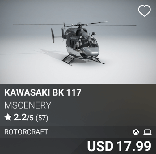 Kawasaki BK 117 by mscenery. USD 17.99