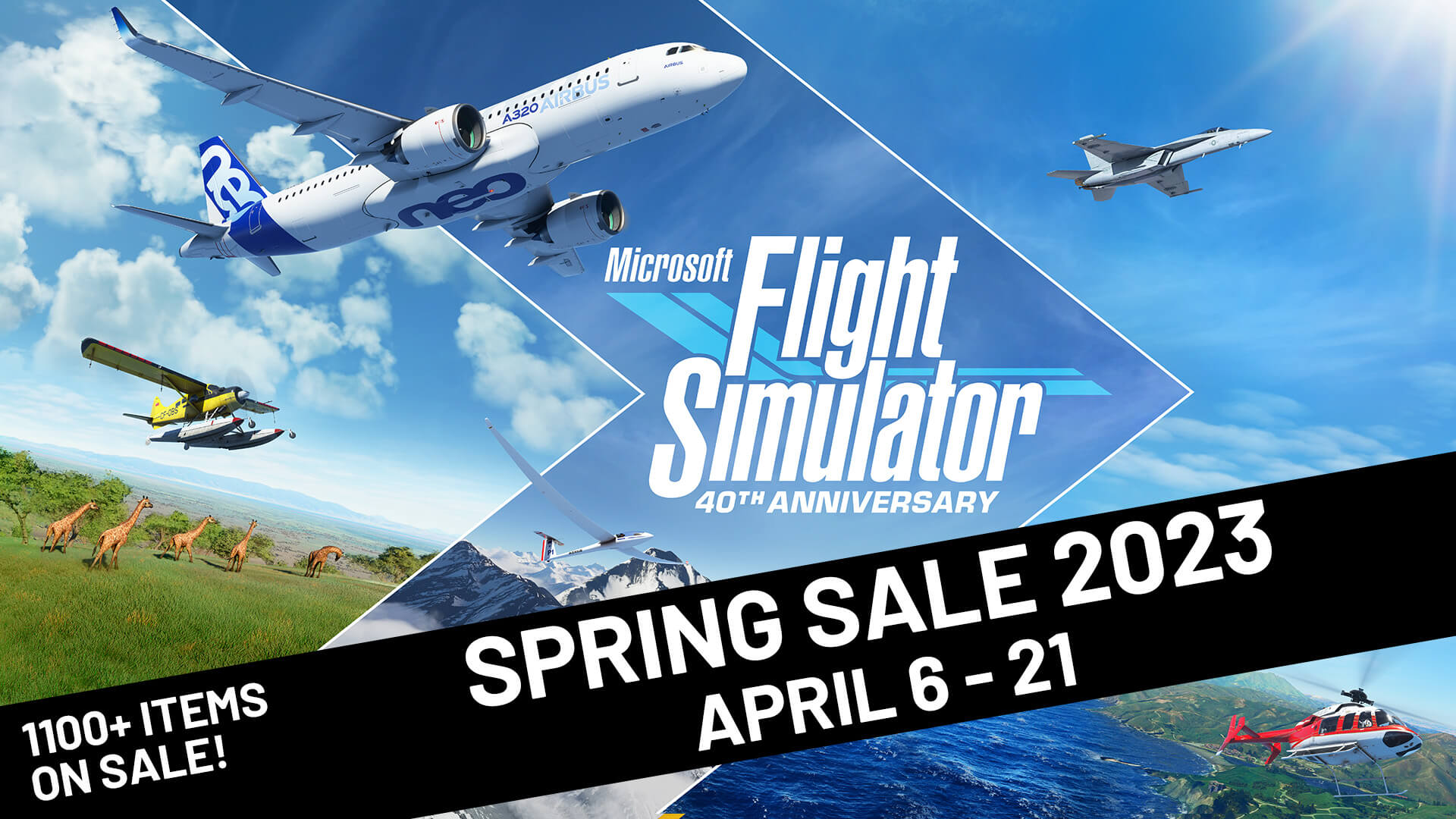 Microsoft Flight Simulator Spring Sale 2023. April 6 - 21