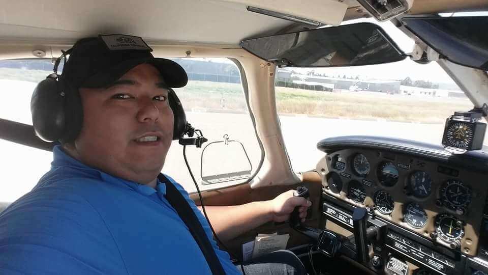 JoeyBolo77 seated at the controls of a real Piper Arrow