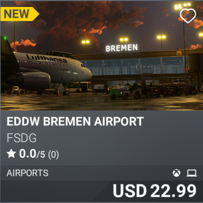 EDDW Bremen Airport by FSDG. USD 22.99