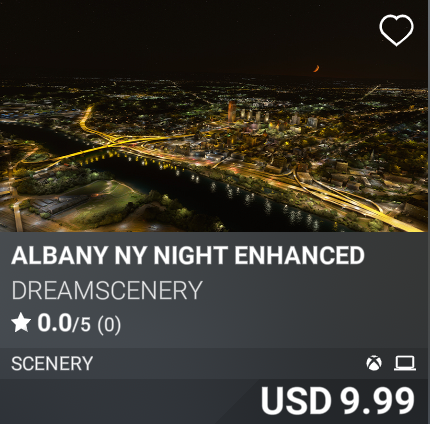Albany NY Night Enhanced by DreamScenery. USD 9.99