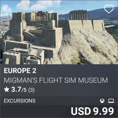 Europe 2 by MiGMan's Flight Sim Museum. USD 9.99