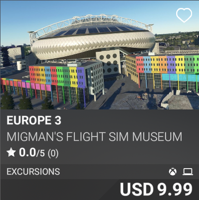 Europe 3 by MiGMan's Flight Sim Museum. USD 9.99