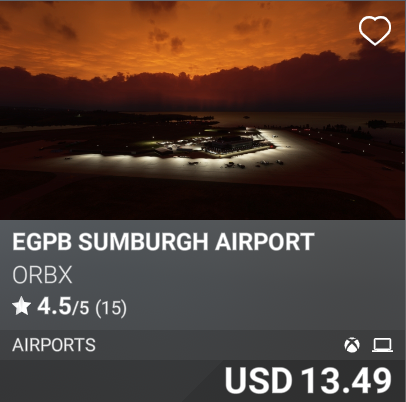 EGPB Sumburgh Airport by Orbx. USD 13.49