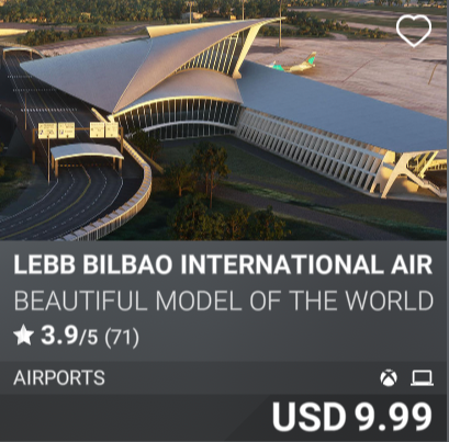 LEBB Bilbao International Airport by BEAUTIFUL MODEL of the WORLD. USD 9.99
