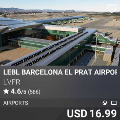 LEBL Barcelona El Prat Airport by LVFR. USD 16.99