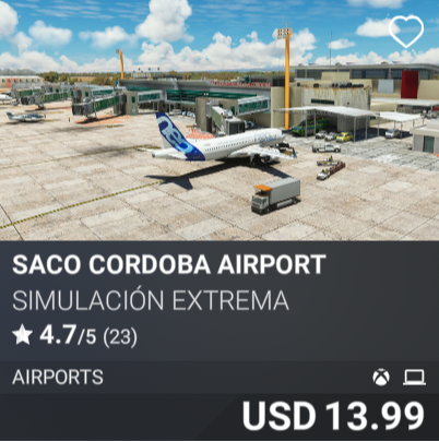 SACO Cordoba Airport by Simulación Extrema. USD 13.99