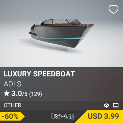 Luxury Speedboat by Project Hydrosphere. 9.99 (on sale for 3.99)