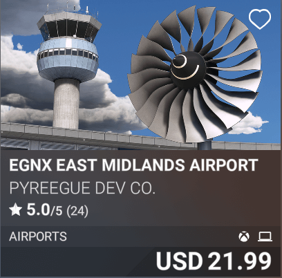 EGNX East Midlands Airport by PYREEGUE DEV Co. USD 21.99