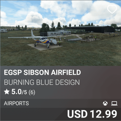 EGSP Sibson Airfield by Burning Blue design. USD 12.99