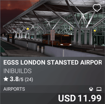 EGSS London Stansted Airport by iniBuilds. USD 11.99