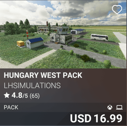 Hungary West Pack by LHSimulations. USD 16.99