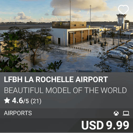 LFBH La Rochelle Airport by BEAUTIFUL MODEL of the WORLD. USD 9.99