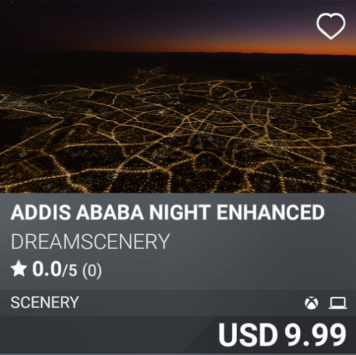 Addis Ababa Night Enhanced by DreamScenery. USD 9.99
