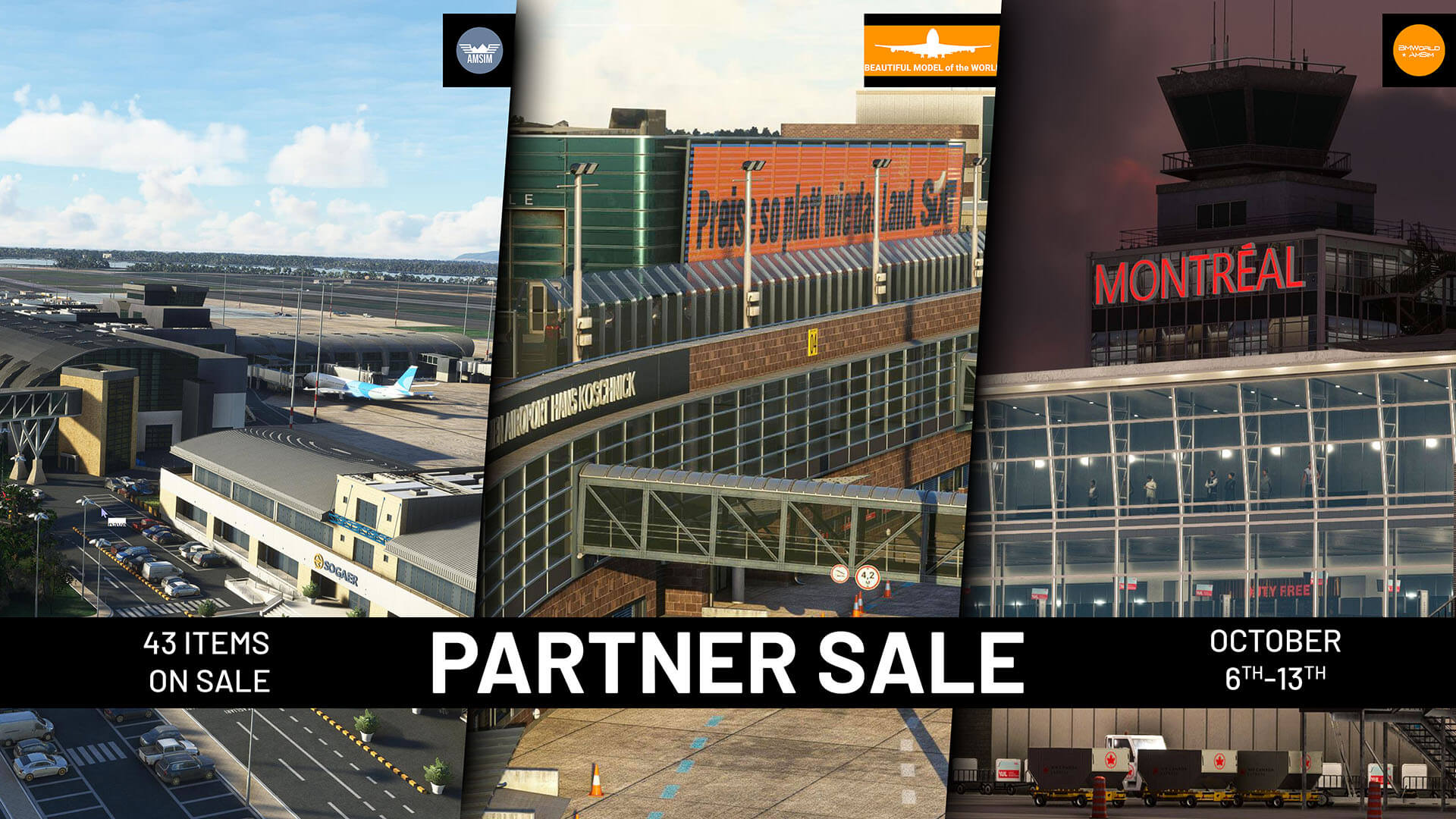Partner Sale: AmSim, Beautiful Model of the World, and BMWorld & AmSim. 43 Items on sale, runs from October 6th to 13th.
