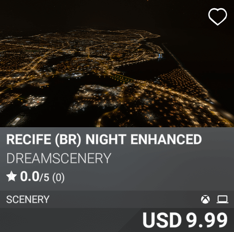 Recife (BR) Night Enhanced by Dreamscenery. USD 9.99