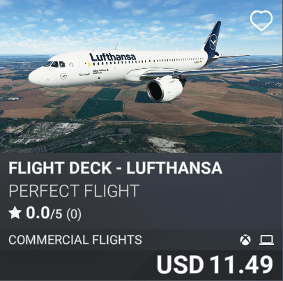 Flight Deck - Lufthansa by Perfect Flight. USD 11.49