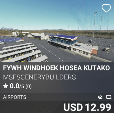 FYWH Windhoek Hosea Kutako International Airport by msfscenerybuilders. USD 12.99