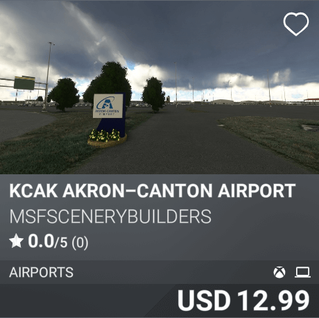 KCAK Akron–Canton Airport by msfscenerybuilders. USD 12.99