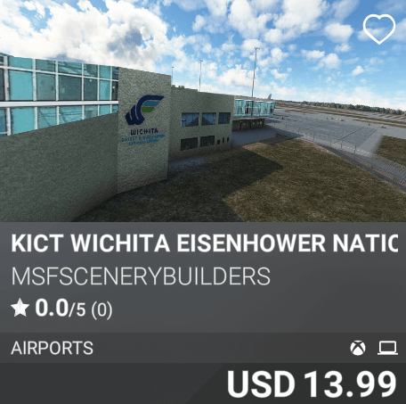 KICT Wichita Eisenhower National Airport by msfscenerybuilders. USD 13.99