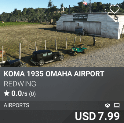 KOMA 1935 Omaha Airport by Redwing. USD 7.99