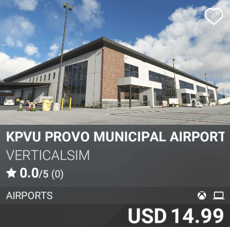 KPVU Provo Municipal Airport by verticalsim. USD 14.99