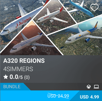A320 Regions by 4simmers. USD 4.99