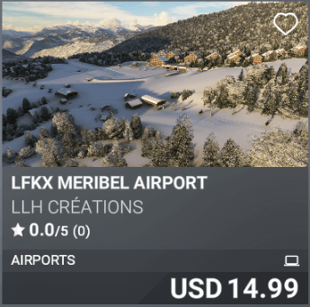 LFKX MERIBEL AIRPORT by LLH Creations. USD 14.99