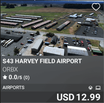 S43 Harvey Field Airport by Orbx. USD 12.99