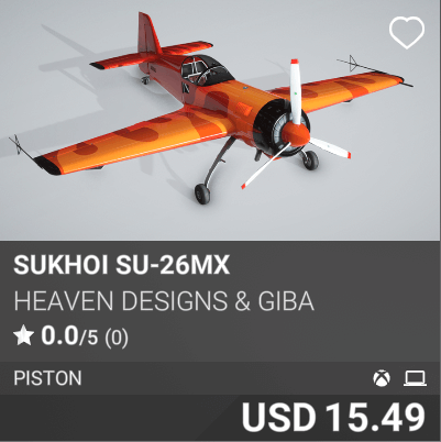 Sukhoi SU-26MX by Heaven Designs & Giba. USD 15.49