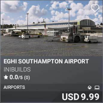 EGHI Southampton Airport by iniBuilds. USD 9.99