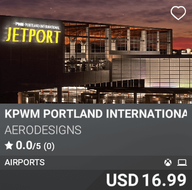 KPWM Portland International Jetport by AeroDesigns. USD 16.99