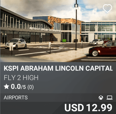 KSPI Abraham Lincoln Capital Airport by Fly 2 High. USD 12.99