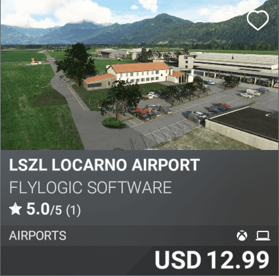 LSZL Locarno Airport by FlyLogic Software. USD 12.99