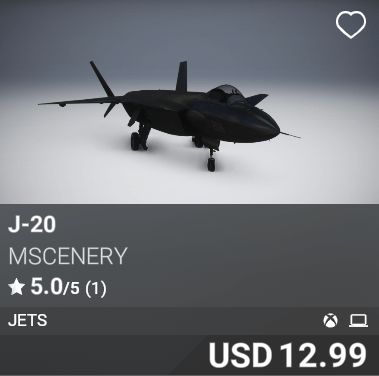 J-20 by Mscenery. USD 12.99