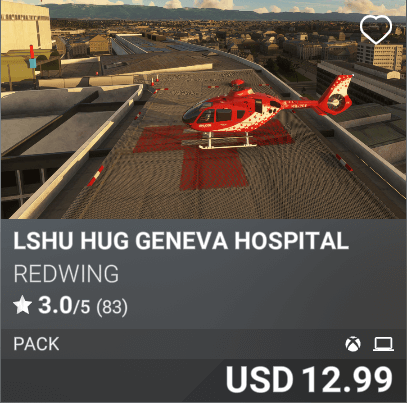 LSHU HUG Geneva Hospital by Redwing. USD 12.99