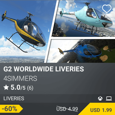 G2 Worldwide Liveries by 4Simmers. USD 4.99
