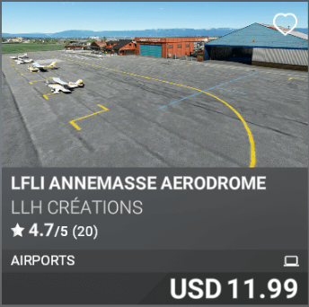 LFLI ANNEMASSE AERODROME by LLH Creations. USD 11.99