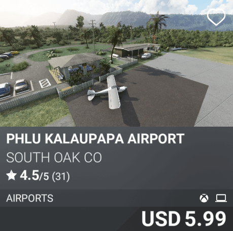 PHLU Kalaupapa Airport by South Oak Co. USD 5.99