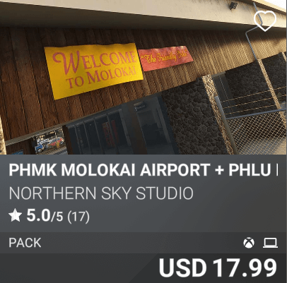 PHMK Molokai Airport + PHLU Kalaupapa Airport by Northern Sky Studio. USD 17.99