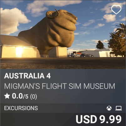 Australia 4 by MiGMan's Flight Sim Museum. USD 9.99