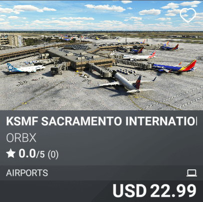 KSMF Sacramento International Airport by Orbx. USD 22.99