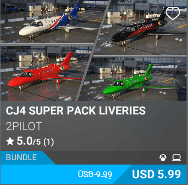 CJ4 SUPER PACK LIVERIES by 2Pilot. USD 5.99