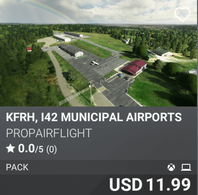 KFRH, I42 Municipal Airports by PropairFlight. USD 11.99