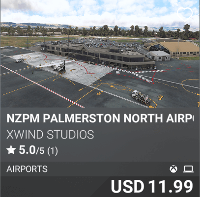 NZPM - Palmerston North Airport by XWind Studios. USD 11.99