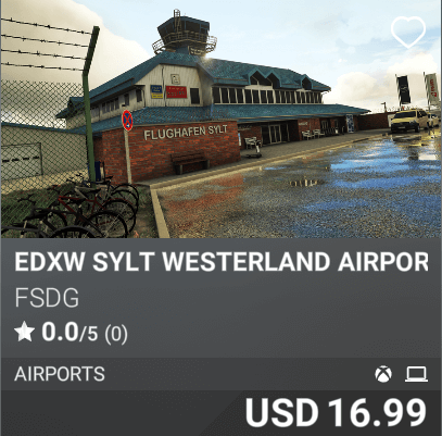 EDXW Sylt Westerland Airport by FSDG. USD 16.99