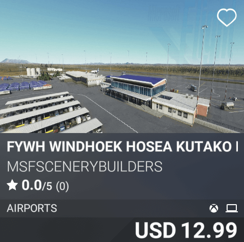 FYWH Windhoek Hosea Kutako International Airport by MSFScenerybuilders. USD 12.99